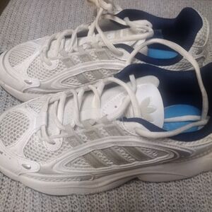 Adidas White and Navy Athletic Shoes